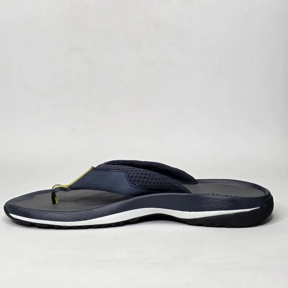 LL Bean Vertigrip Sandals Men's Size 12 Flip Flops Navy Blue Sport Slip On Thong